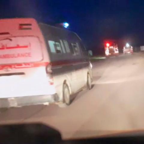 A still image from a cellphone video taken by a paramedic and released by the Palestinian Red Crescent showed the moments before he and other rescue workers were killed by Israelis in Gaza on March 23.