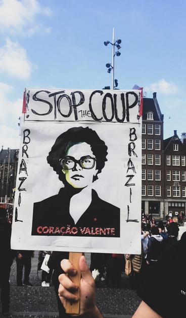 Demonstration against Bolsonaro at Dam Square 2018