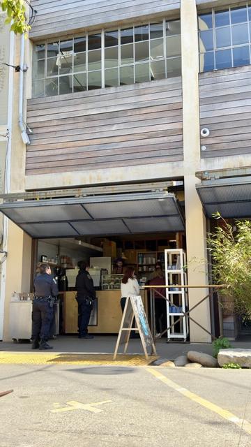 Blue Bottle Coffeeshop in small Garage