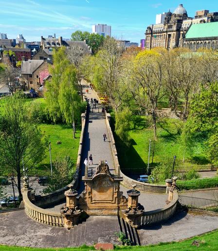 The grand processional which leads from Glasgow Cathedral of the city's main Victorian cemetery.