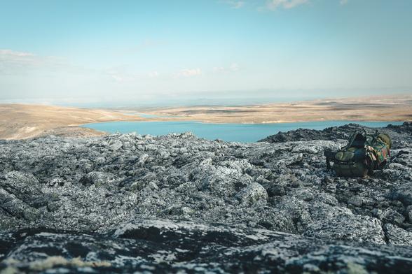 Photo of a stunning view from a fjell after a long day of hiking in the Gaissene area, Norway.