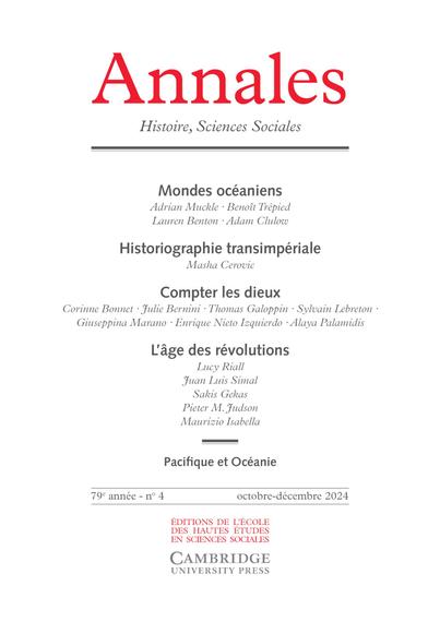 Image de la couverture des Annales, qui reprend le sommaire annonce dans le message