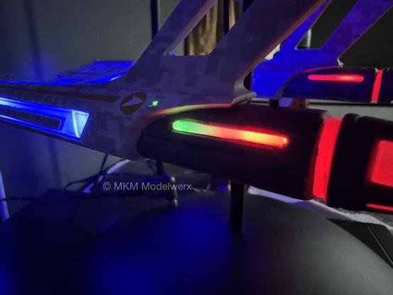 Front of the nacelle showing some green light shining through where it shouldn’t.