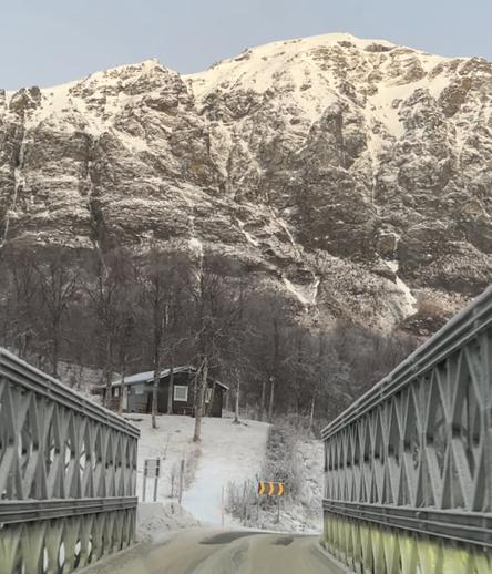 Snowy mountain in Norway
