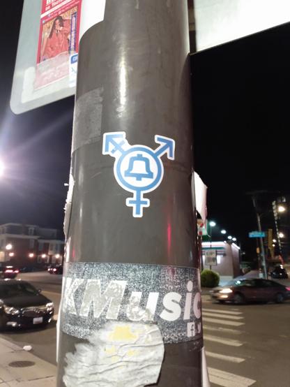 A Bell Telephone logo in a transgender glyph .