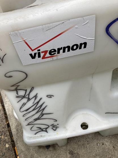 "vizernon" in a parody of the older Verizon logo.
