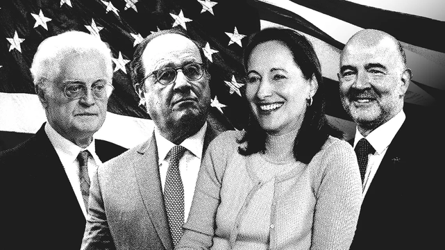 Blast - Révélations Blast/WikiLeaks : Quand les éléphants du PS rampaient à l’ambassade américaine 
Sur l'image :  Lionel Jospin, François Hollande, Ségolène Royal et Pierre Moscovici