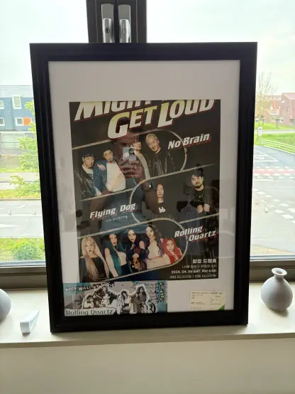 A framed poster