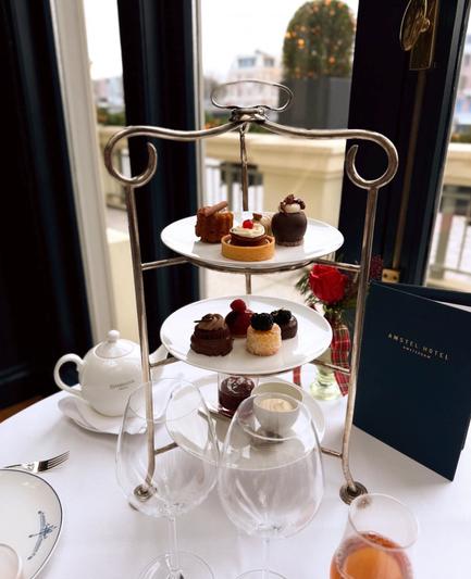 High tea at Amstel Hotel