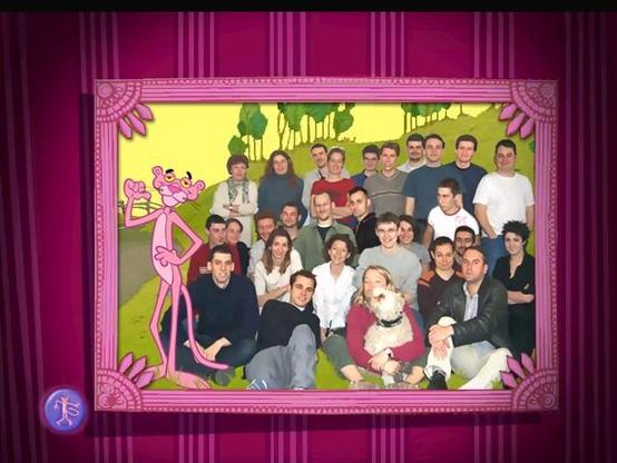 Dev team photo, with the Pink Panther pasted in.