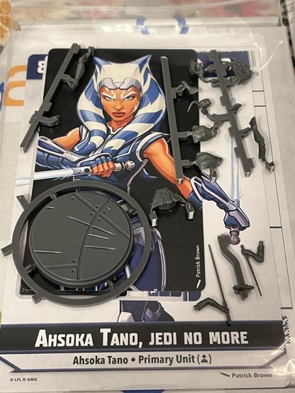 Plastic parts for Ahsoka Tano, Jedi no more model from Star Wars Shatterpoint. 

The lightsabers are extremely thin and made me worry they'd break if I didn't carefully remove them from the sprue as soon as possible.