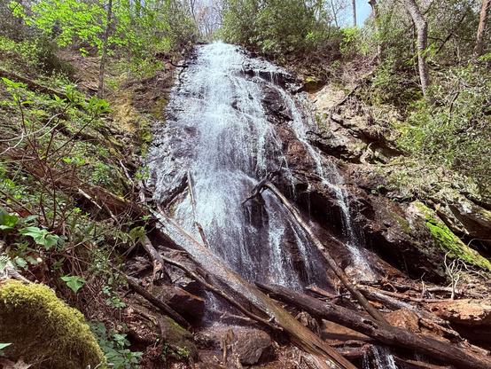 Rufus Morgan waterfall in southern Appalachia in the late spring.