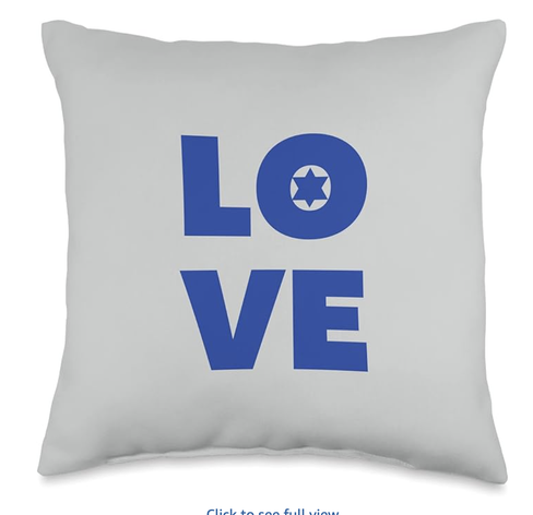 LOVE is shown in blue lettering, with a Jewish Star tucked inside the letter "o"