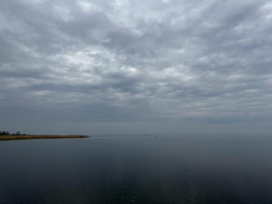 Blick über das Stettiner Haff von Mönkebude aus.