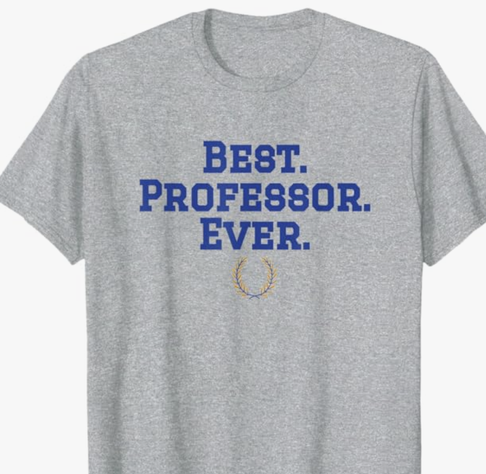 Best Professor is shown in blue lettering.