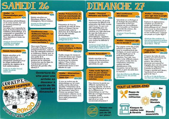 Programme des deux jours
