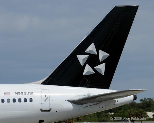 US Airways B757 tail