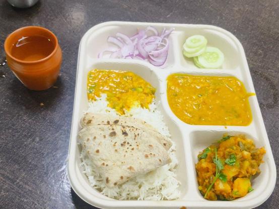 Full plate yellow daal rice