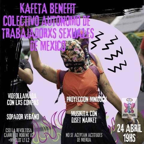 Kafeta benefit para colectivo autónomo de trabajadorxs sexuales de México