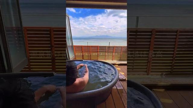【鹿児島温泉】1部屋限定‼︎ 実は、9割の方が知らない！錦江湾を一望できる貸切半露天風呂#shorts