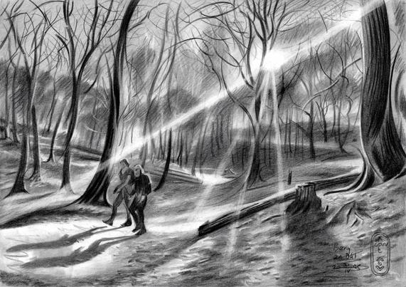 My Favorite Spot

This graphite pencil drawing ‘Berg en Dal – 21-04-25’ is my next landscape endeavour after the previous one, called ‘Beek – 14-04-25’. Cubism meets impressionism once more. The title is a bit arbitrary because I think it might also be part of Beek. Ubbergen, Berg en Dal, Groesbeek, Beek and even Ooij are all part now of the bigger municipality Berg en Dal. Therefor it doesn’t matter really. Since I gave a couple of drawings and pastels the same title I think it’s fair enough. They are made in the same area as this one, which offers a view on the Boterberg positioned to the left. In fact ‘Berg en Dal – 25-10-23’ is a vista on hill in the center to the right. This must be my favorite spot. Probably since 1980 when I visited it for the first time with my parents.

Not Fully in Leaf Yet

The reference photo I took some weeks ago when the trees were not in leaf yet. Only some pines on the Boterberg show some darker leafy planes. Even though there weren’t many leaves yet, tree branches show subtle bifuractions. Especially when the outer ends already show buds their outlines tend to appear as beautiful bulged structures. Certainly, similar to abstract geometric shapes and I simply love those. When trees are fully in leaf often they block the view too much. You simply can’t suggest depth between trees too much anymore. My aim though was to depict the structures of the hilly slopes and treescapes altogether. So was right on time.