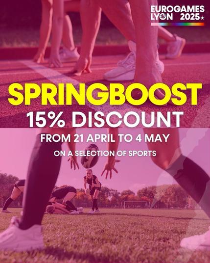 Juste une affiche annonçant la réduc de 15% avec le code SPRINBOOST valable du 21 avril au 4 mai.