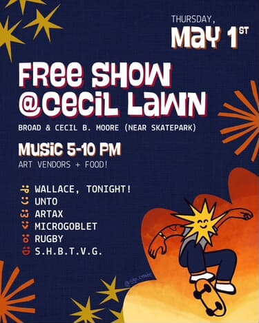 Unto • Wallace, Tonight! • Microgoblet • Artax • Rugby • Small Head Big Torso Vicious Grip