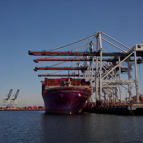 The Port of Los Angeles. President Trump has imposed steep import taxes on America’s largest trading partners, leaving businesses paralyzed by uncertainty.
