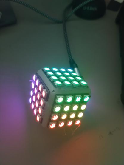4x4 led matrix cube (half cube) display