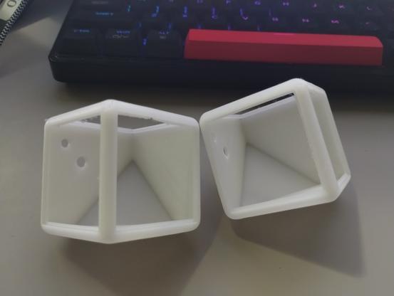 2 5x5 half cubes 3d printed for 5x5 led matrices