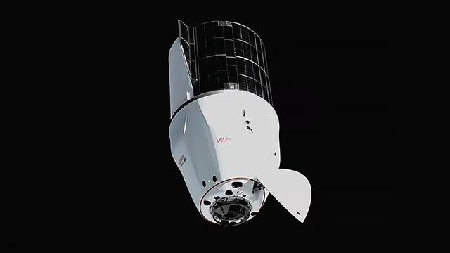 Arrivée du cargo Dragon CRS-32 vue depuis l'ISS (crédit NASA TV)