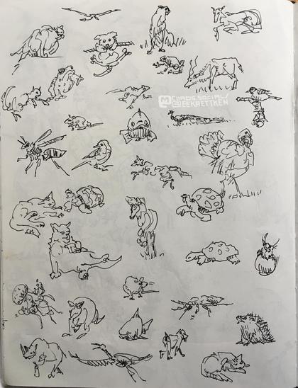 black fineliner on paper

various quick sketches of animals