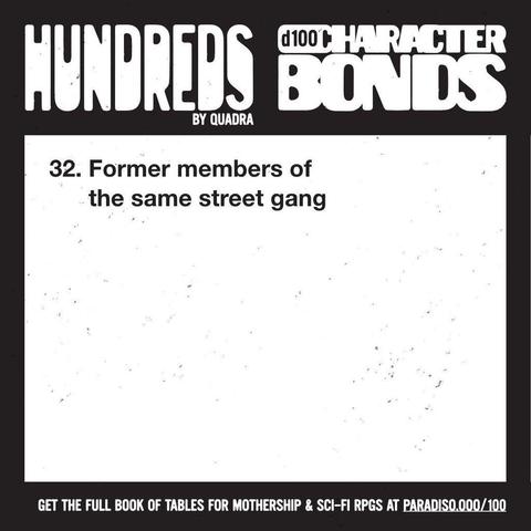 32. Former members of the same street gang