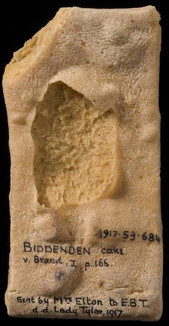 Traditionally distributed on Easter Monday at Biddenden in Kent, these biscuits, dating from c. 1875, commemorate conjoined twins Mary & Eliza Chulkhurst, who were born in 1100 & died together in 1134.