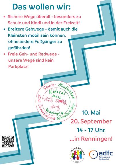 Das wollen wir:
- Sichere Wege überall - besonders zu Schule und Kindi und in der Freizeit!
- Breite Gehwege, damit auch die Kleinsten mobil sein können ohne andere Fußgänger zu gefährden
- Freie Geh- und Radwege, unsere Wege sind kein Parkplatz!