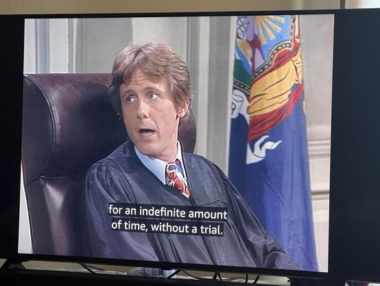 Judge Harry Stone saying “for an indefinite amount of time, without trial.”
