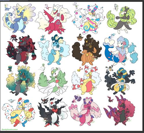 there are 16 mega ampharos pokemon fusions here!

the fusions include: Aurorus, Latias, Blacephalon, Meloetta, Zoroark, Vaporeon, Pumpkaboo, Primarina, Marshadow, Gardevior, Chingling, cofagrigus, Togekiss, Darkrai, tinkaton, scoliopede

#artsky #promosky #ocsky #artmoots #digitalart