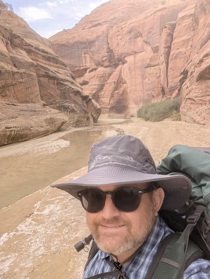 Our first day, squelching through the characteristically silty Paria River