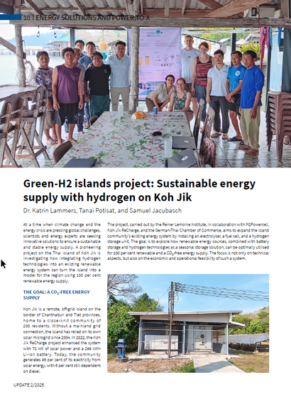 Picture of the article in the magazine from the German-Thai Chamber of Commerce