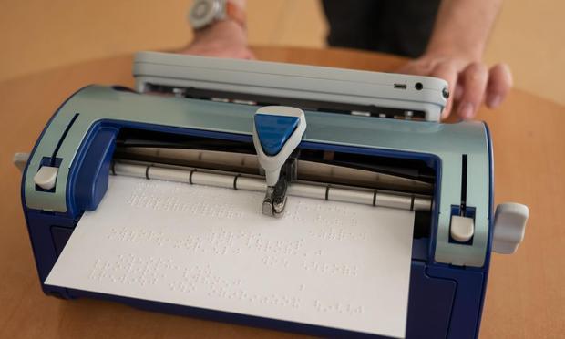 Máquina de escritura en braille. (Getty Images)