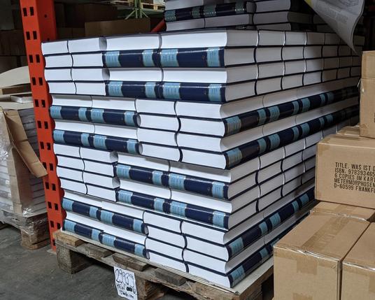 Eine Palette mit Marx-Engels-Werken, den »Blauen Bänden«