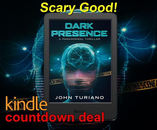 Book cover with head and paranormal brain superimposed on background with crime scene tape.