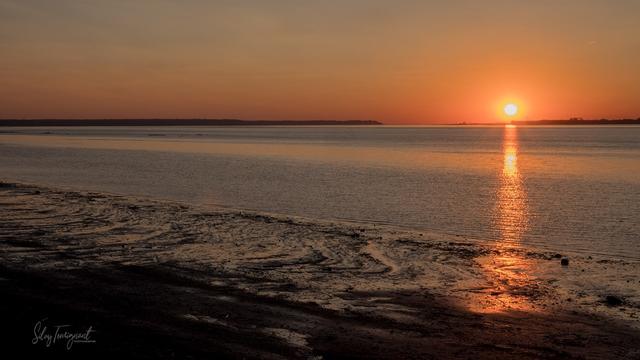 Coucher de soleil sur le fleuve Saint-Laurent à Lotbinière