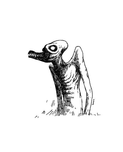 Drawing of a creepy monster
