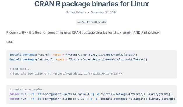 A screenshot of the blog post