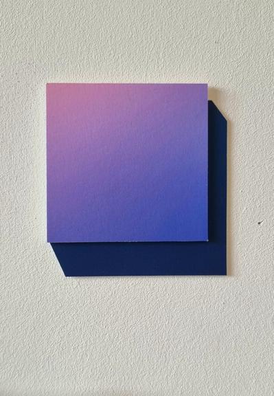 Square collage build op out of colours of the sky with created shadow