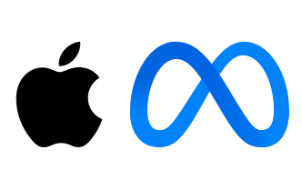 Logotypy Apple i Meta