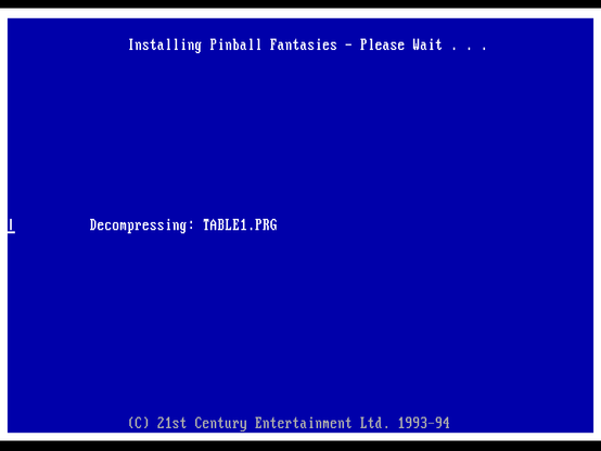 Installing Pinball Fantasies for MS-DOS