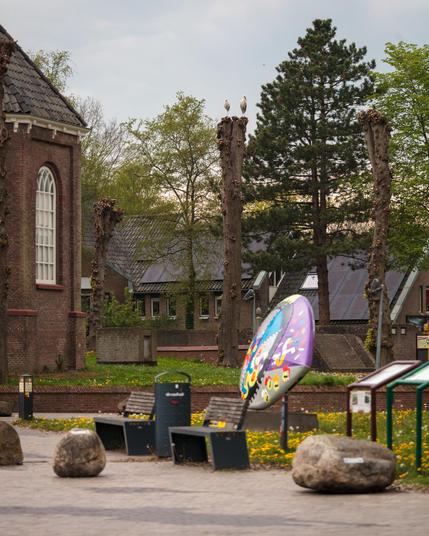 A couple of storks landed today in the countryside village of Borger, located in the northeastern part of The Netherlands.